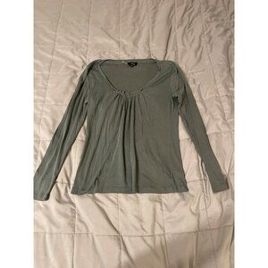 Talbots Petites Pima Cotton Long Sleeve Knit Top Sp